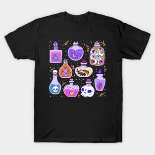 Magical fantasy potions bottles esoteric witchy iteams T-Shirt